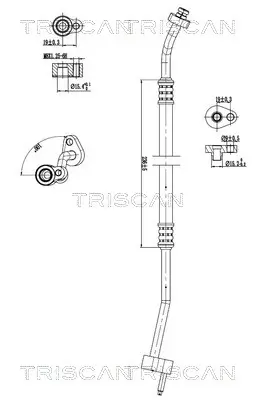 Hochdruck-/Niederdruckleitung, Klimaanlage TRISCAN 9010 16042