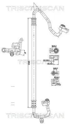 Hochdruck-/Niederdruckleitung, Klimaanlage TRISCAN 9010 16043