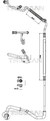 Hochdruck-/Niederdruckleitung, Klimaanlage TRISCAN 9010 16044 Bild Hochdruck-/Niederdruckleitung, Klimaanlage TRISCAN 9010 16044