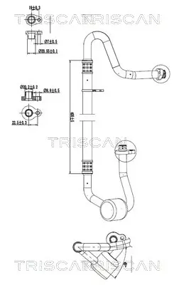 Hochdruck-/Niederdruckleitung, Klimaanlage TRISCAN 9010 16045