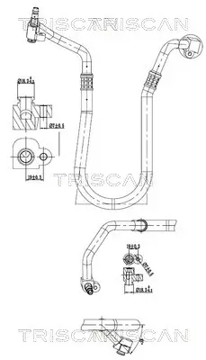 Hochdruck-/Niederdruckleitung, Klimaanlage TRISCAN 9010 16047 Bild Hochdruck-/Niederdruckleitung, Klimaanlage TRISCAN 9010 16047