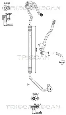 Hochdruck-/Niederdruckleitung, Klimaanlage TRISCAN 9010 16050