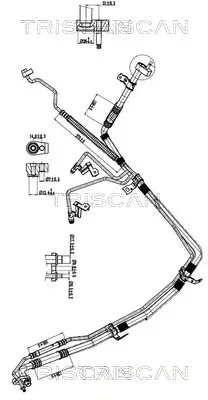 Hochdruck-/Niederdruckleitung, Klimaanlage TRISCAN 9010 16055