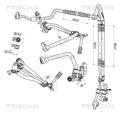 Hochdruck-/Niederdruckleitung, Klimaanlage TRISCAN 9010 16058 Bild Hochdruck-/Niederdruckleitung, Klimaanlage TRISCAN 9010 16058