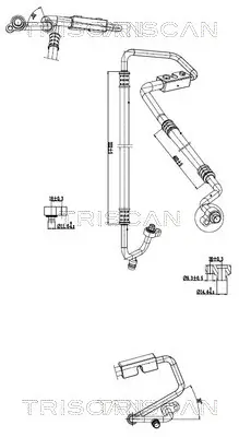 Hochdruck-/Niederdruckleitung, Klimaanlage TRISCAN 9010 16063
