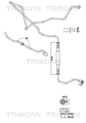 Hochdruck-/Niederdruckleitung, Klimaanlage TRISCAN 9010 16064 Bild Hochdruck-/Niederdruckleitung, Klimaanlage TRISCAN 9010 16064