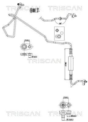 Hochdruck-/Niederdruckleitung, Klimaanlage TRISCAN 9010 16065