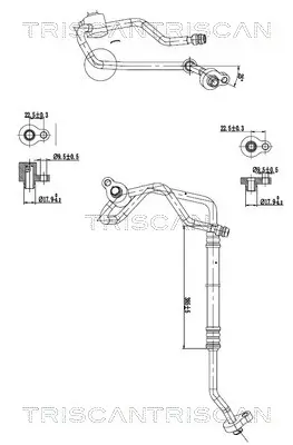 Hochdruck-/Niederdruckleitung, Klimaanlage TRISCAN 9010 16067 Bild Hochdruck-/Niederdruckleitung, Klimaanlage TRISCAN 9010 16067