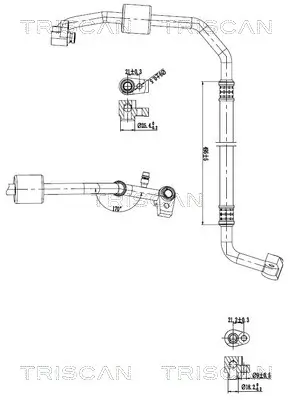 Hochdruck-/Niederdruckleitung, Klimaanlage vorne TRISCAN 9010 16068 Bild Hochdruck-/Niederdruckleitung, Klimaanlage vorne TRISCAN 9010 16068