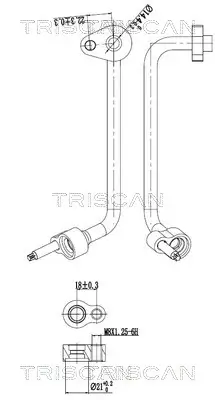 Hochdruck-/Niederdruckleitung, Klimaanlage hinten TRISCAN 9010 16070 Bild Hochdruck-/Niederdruckleitung, Klimaanlage hinten TRISCAN 9010 16070