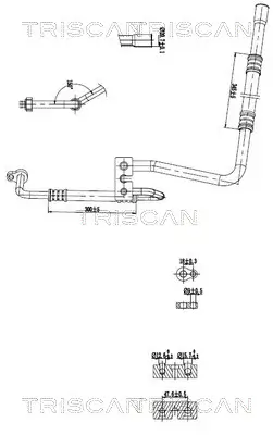 Hochdruck-/Niederdruckleitung, Klimaanlage TRISCAN 9010 16071