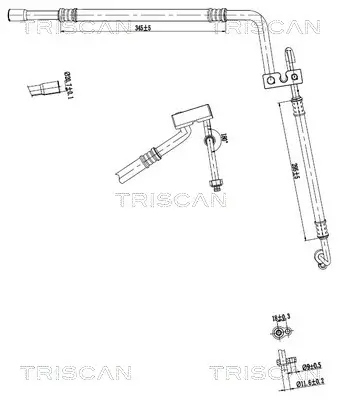 Hochdruck-/Niederdruckleitung, Klimaanlage TRISCAN 9010 16072