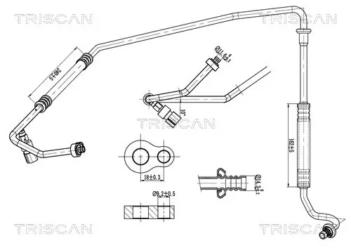 Hochdruck-/Niederdruckleitung, Klimaanlage TRISCAN 9010 16073 Bild Hochdruck-/Niederdruckleitung, Klimaanlage TRISCAN 9010 16073