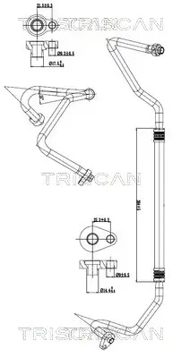 Hochdruck-/Niederdruckleitung, Klimaanlage TRISCAN 9010 16076 Bild Hochdruck-/Niederdruckleitung, Klimaanlage TRISCAN 9010 16076