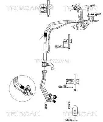 Hochdruck-/Niederdruckleitung, Klimaanlage TRISCAN 9010 16084 Bild Hochdruck-/Niederdruckleitung, Klimaanlage TRISCAN 9010 16084