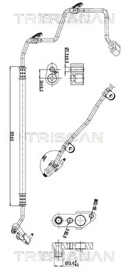 Hochdruck-/Niederdruckleitung, Klimaanlage vorne TRISCAN 9010 23001 Bild Hochdruck-/Niederdruckleitung, Klimaanlage vorne TRISCAN 9010 23001