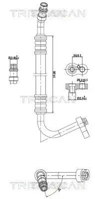 Hochdruck-/Niederdruckleitung, Klimaanlage TRISCAN 9010 23006
