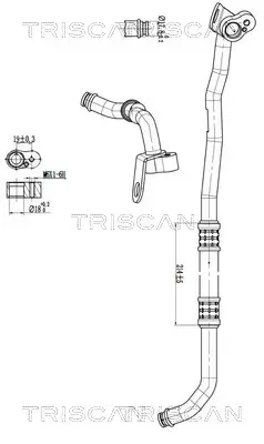Hochdruck-/Niederdruckleitung, Klimaanlage TRISCAN 9010 23008