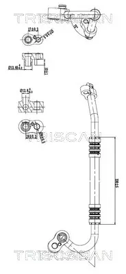 Hochdruck-/Niederdruckleitung, Klimaanlage TRISCAN 9010 23011