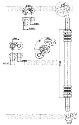 Hochdruck-/Niederdruckleitung, Klimaanlage TRISCAN 9010 23013 Bild Hochdruck-/Niederdruckleitung, Klimaanlage TRISCAN 9010 23013