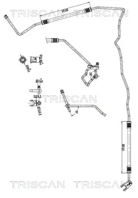 Hochdruck-/Niederdruckleitung, Klimaanlage TRISCAN 9010 23015