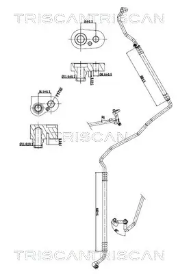 Hochdruck-/Niederdruckleitung, Klimaanlage TRISCAN 9010 23023 Bild Hochdruck-/Niederdruckleitung, Klimaanlage TRISCAN 9010 23023