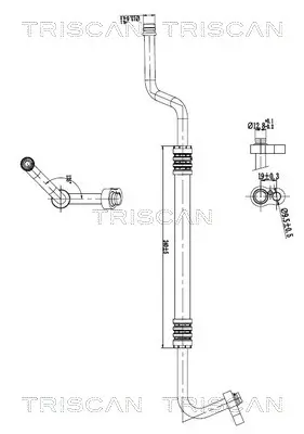 Hochdruck-/Niederdruckleitung, Klimaanlage TRISCAN 9010 23024 Bild Hochdruck-/Niederdruckleitung, Klimaanlage TRISCAN 9010 23024