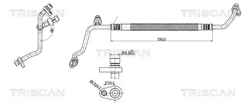 Hochdruck-/Niederdruckleitung, Klimaanlage TRISCAN 9010 23027 Bild Hochdruck-/Niederdruckleitung, Klimaanlage TRISCAN 9010 23027