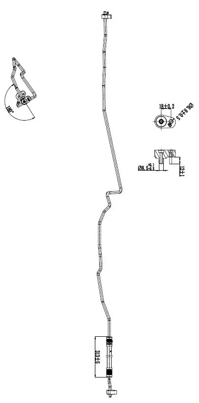 Hochdruck-/Niederdruckleitung, Klimaanlage TRISCAN 9010 23032