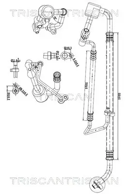 Hochdruck-/Niederdruckleitung, Klimaanlage TRISCAN 9010 24011