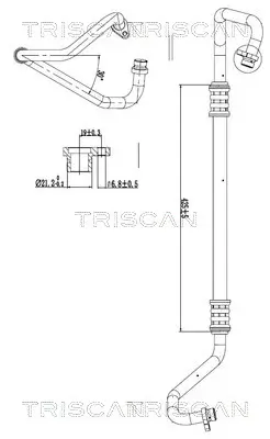 Hochdruck-/Niederdruckleitung, Klimaanlage TRISCAN 9010 24018 Bild Hochdruck-/Niederdruckleitung, Klimaanlage TRISCAN 9010 24018