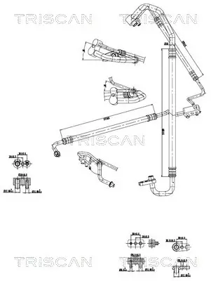 Hochdruck-/Niederdruckleitung, Klimaanlage TRISCAN 9010 24022 Bild Hochdruck-/Niederdruckleitung, Klimaanlage TRISCAN 9010 24022