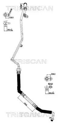 Hochdruck-/Niederdruckleitung, Klimaanlage TRISCAN 9010 24023