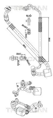 Hochdruck-/Niederdruckleitung, Klimaanlage TRISCAN 9010 24024 Bild Hochdruck-/Niederdruckleitung, Klimaanlage TRISCAN 9010 24024