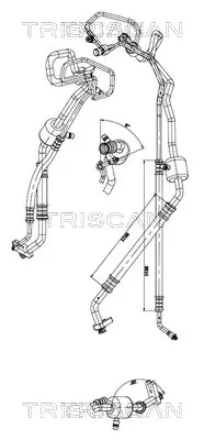 Hochdruck-/Niederdruckleitung, Klimaanlage TRISCAN 9010 24025
