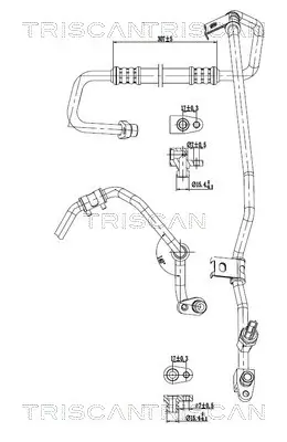 Hochdruck-/Niederdruckleitung, Klimaanlage TRISCAN 9010 24026