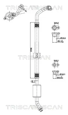 Hochdruck-/Niederdruckleitung, Klimaanlage vorne TRISCAN 9010 25002 Bild Hochdruck-/Niederdruckleitung, Klimaanlage vorne TRISCAN 9010 25002