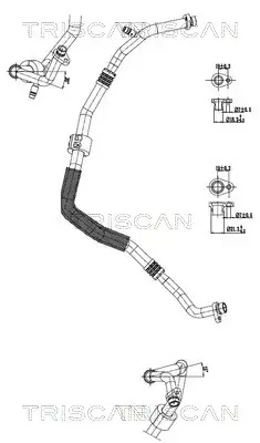 Hochdruck-/Niederdruckleitung, Klimaanlage vorne TRISCAN 9010 25003