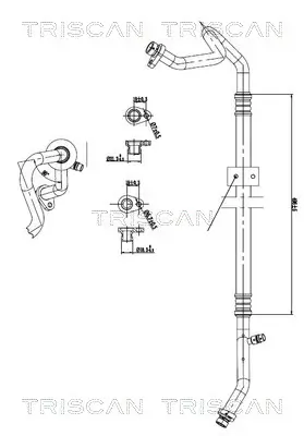 Hochdruck-/Niederdruckleitung, Klimaanlage vorne TRISCAN 9010 25005