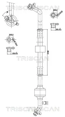 Hochdruck-/Niederdruckleitung, Klimaanlage vorne TRISCAN 9010 25006 Bild Hochdruck-/Niederdruckleitung, Klimaanlage vorne TRISCAN 9010 25006