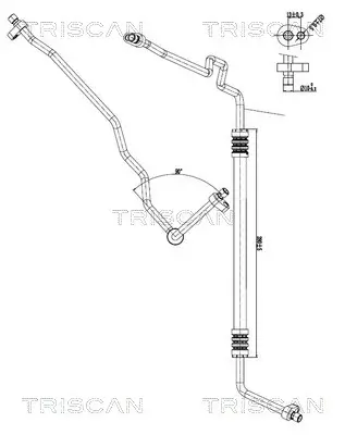 Hochdruck-/Niederdruckleitung, Klimaanlage vorne TRISCAN 9010 25009