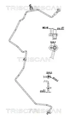 Hochdruck-/Niederdruckleitung, Klimaanlage hinten TRISCAN 9010 25016