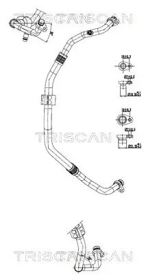Hochdruck-/Niederdruckleitung, Klimaanlage vorne TRISCAN 9010 25017 Bild Hochdruck-/Niederdruckleitung, Klimaanlage vorne TRISCAN 9010 25017