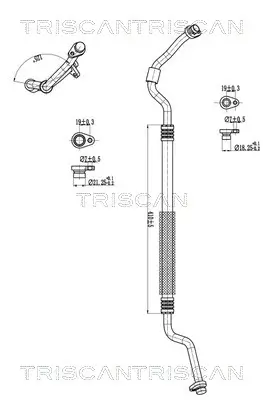 Hochdruck-/Niederdruckleitung, Klimaanlage vorne TRISCAN 9010 25018