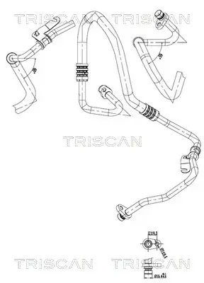 Hochdruck-/Niederdruckleitung, Klimaanlage TRISCAN 9010 25021 Bild Hochdruck-/Niederdruckleitung, Klimaanlage TRISCAN 9010 25021