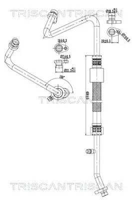 Hochdruck-/Niederdruckleitung, Klimaanlage vorne TRISCAN 9010 25023 Bild Hochdruck-/Niederdruckleitung, Klimaanlage vorne TRISCAN 9010 25023