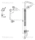 Hochdruck-/Niederdruckleitung, Klimaanlage TRISCAN 9010 25024