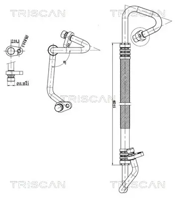 Hochdruck-/Niederdruckleitung, Klimaanlage TRISCAN 9010 25024 Bild Hochdruck-/Niederdruckleitung, Klimaanlage TRISCAN 9010 25024