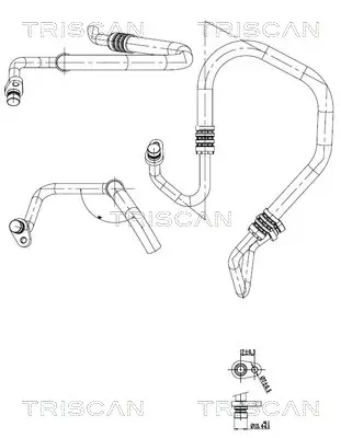 Hochdruck-/Niederdruckleitung, Klimaanlage TRISCAN 9010 25025 Bild Hochdruck-/Niederdruckleitung, Klimaanlage TRISCAN 9010 25025