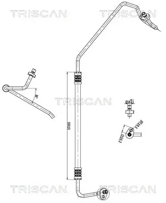 Hochdruck-/Niederdruckleitung, Klimaanlage vorne TRISCAN 9010 25026